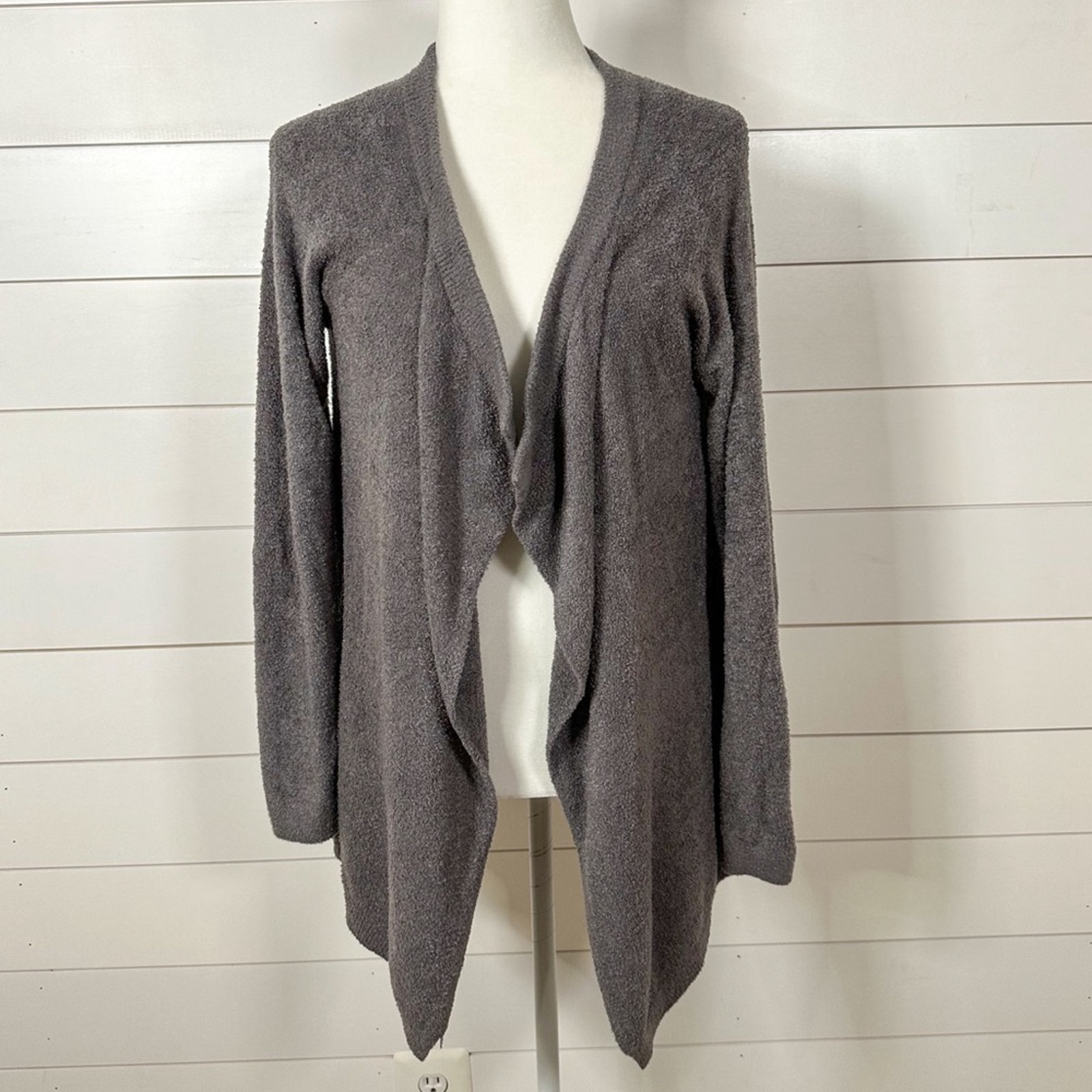 Barefoot Dreams Carbon Bamboo Chic Lite Hi Low Cardigan, Euc, Medium, Msrp $118